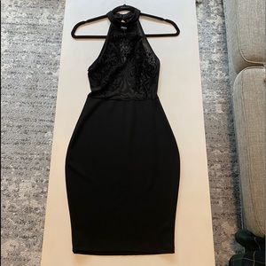 Mesh Top black dress